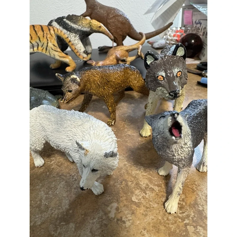 Wild Animals Solid Rubber Lot Of 12